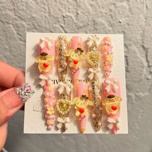 Pompompurin press on nails